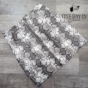 Blashe Snake Print Faux Leather Mini Skirt Size S